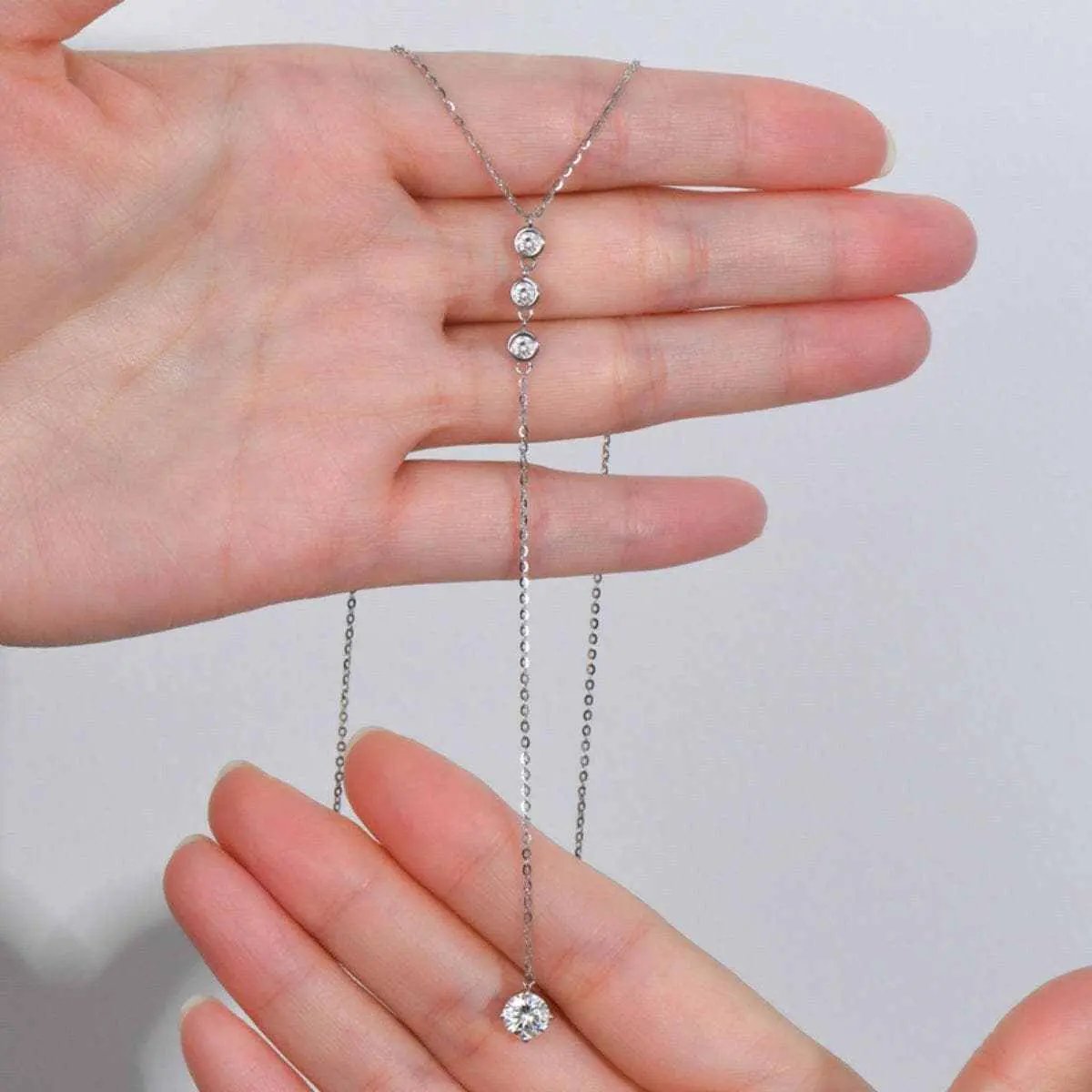 Elegant Moissanite Drop Necklace - Love Salve